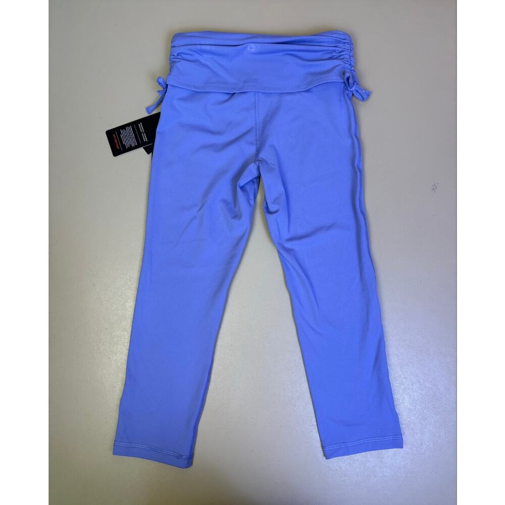 90 Degree by Reflex Girls Capri Leggings 2 Pack L 12 Black Purple NWT - Picture 3 of 8